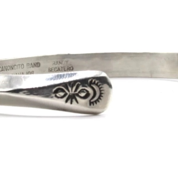 Navajo Sterling Carinated Ingot Double Sided Cuff Bracelet R Secatero - Picture 3 of 5